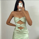Green Cut Out Dress