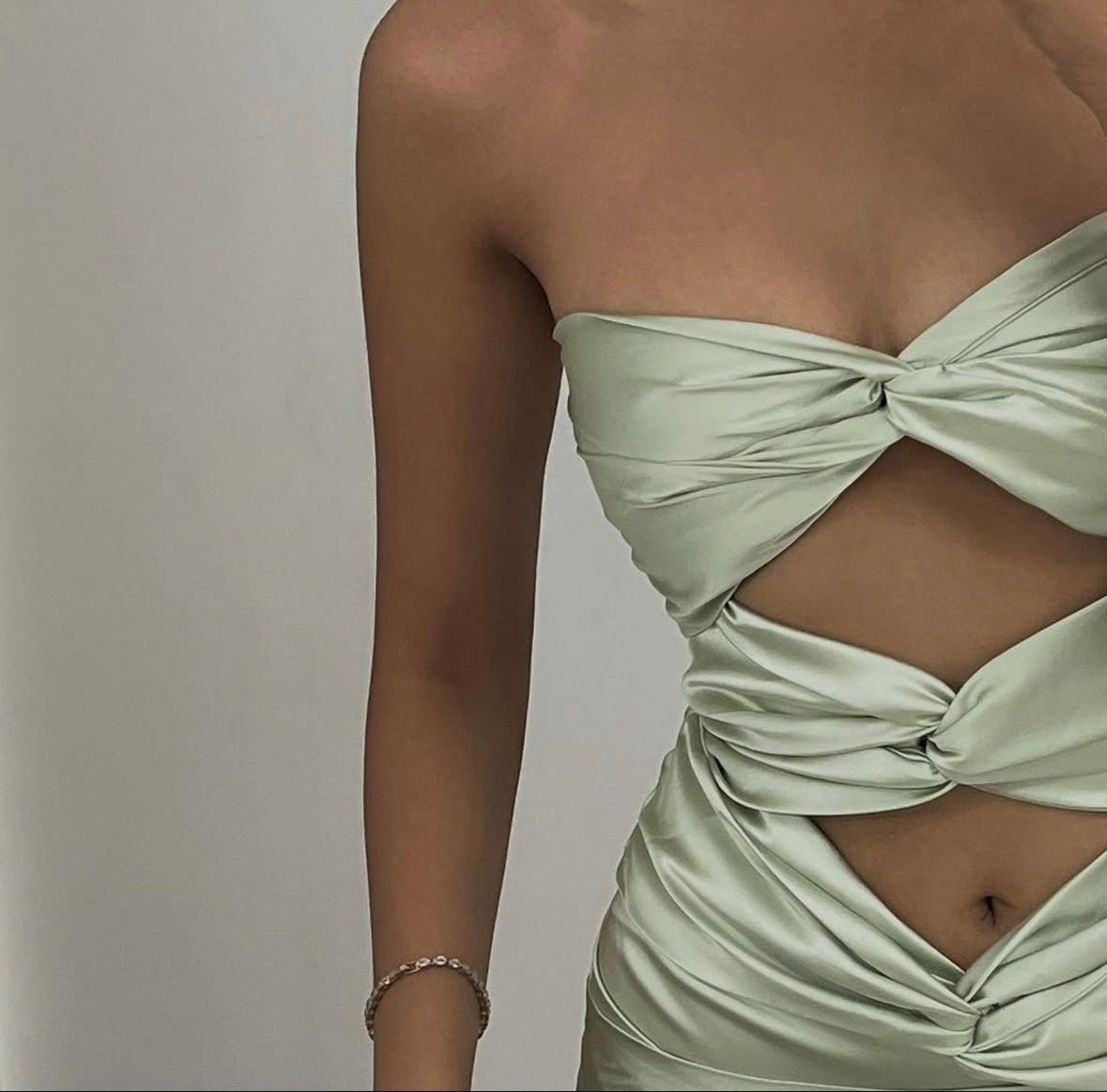 Green Cut Out Dress