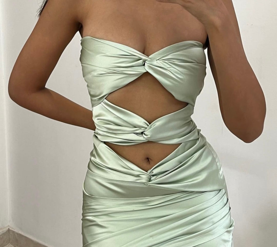 Green Cut Out Dress